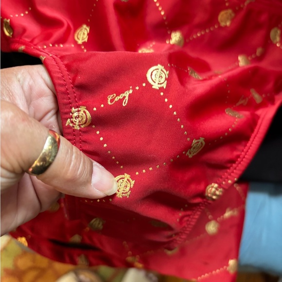 Rare Coogi Swimsuit Dark Red and Gold Bikini Set NWOT - Picture 6 of 6